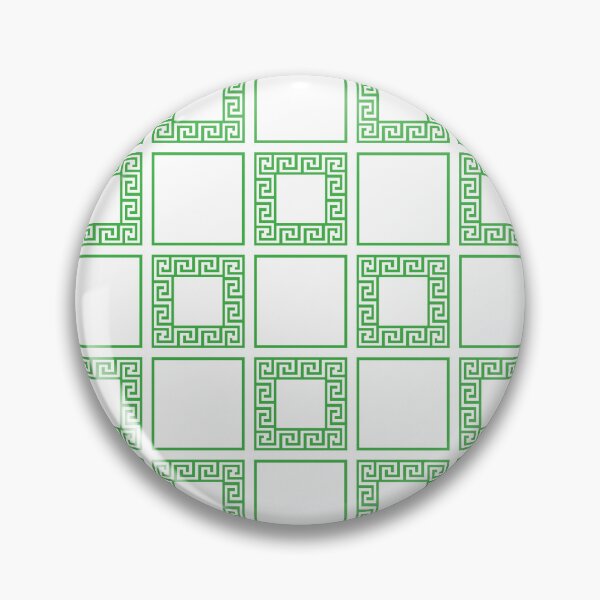 Item preview, Green Greek Key, Meander Pattern designed and sold by patterniastudio.