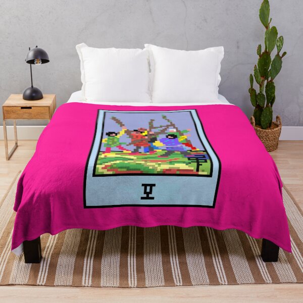 Item preview, Wait, is this pixel art tarot? Pink - Minor Arcana 'Five of Wands' (Design for T-shirt, stickers and other accessories) designed and sold by Pixel Waite.