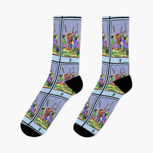 Item preview, Wait, is this pixel art tarot? Pink - Minor Arcana 'Five of Wands' (Design for T-shirt, stickers and other accessories) designed and sold by Pixel Waite.