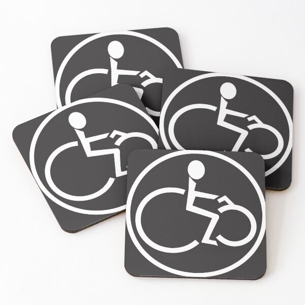 Item preview, Disabled biker logo. Black and White designed and sold by GrabartDesign.