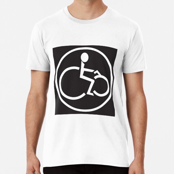 Item preview, Disabled biker logo. Black and White designed and sold by GrabartDesign.