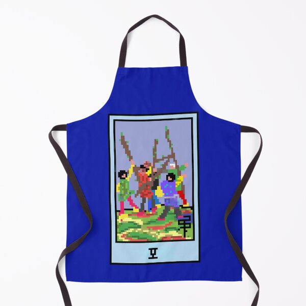 Item preview, Wait, is this pixel art tarot? Blue - Minor Arcana 'Five of Wands' (Design for T-shirt, stickers and other accessories) designed and sold by Pixel Waite.