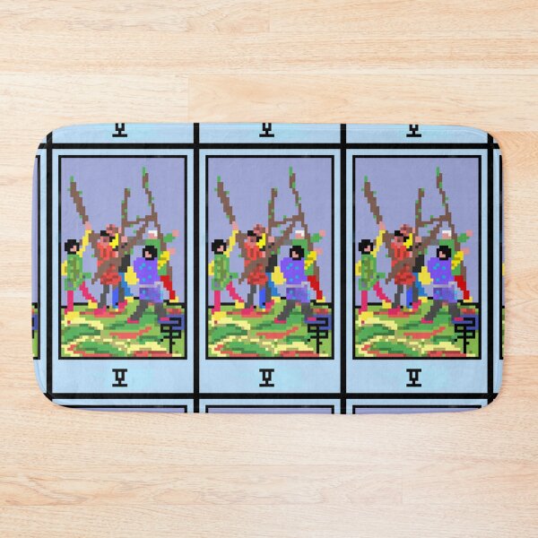 Item preview, Wait, is this pixel art tarot? Blue - Minor Arcana 'Five of Wands' (Design for T-shirt, stickers and other accessories) designed and sold by Pixel Waite.