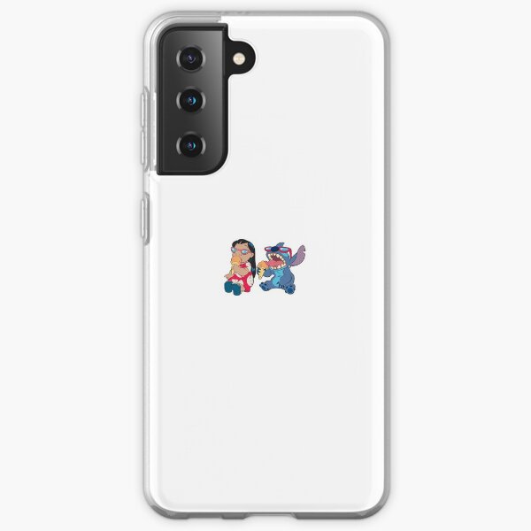 lilo and stitch eating ice cream Samsung Galaxy Soft Case