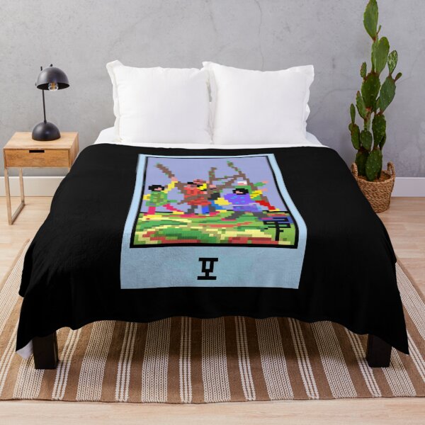 Item preview, Wait, is this pixel art tarot? Black - Minor Arcana 'Five of Wands' (Design for T-shirt, stickers and other accessories) designed and sold by Pixel Waite.