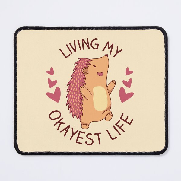 Item preview, Living my okayest life - Hedgehog set designed and sold by Paperfly Studio.