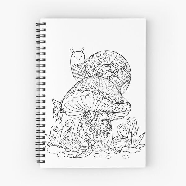 Item preview, Snail on Mushroom Zen tangle mollusks snail lover slug cute snails cottage core I love snails designed and sold by madeulaugh.