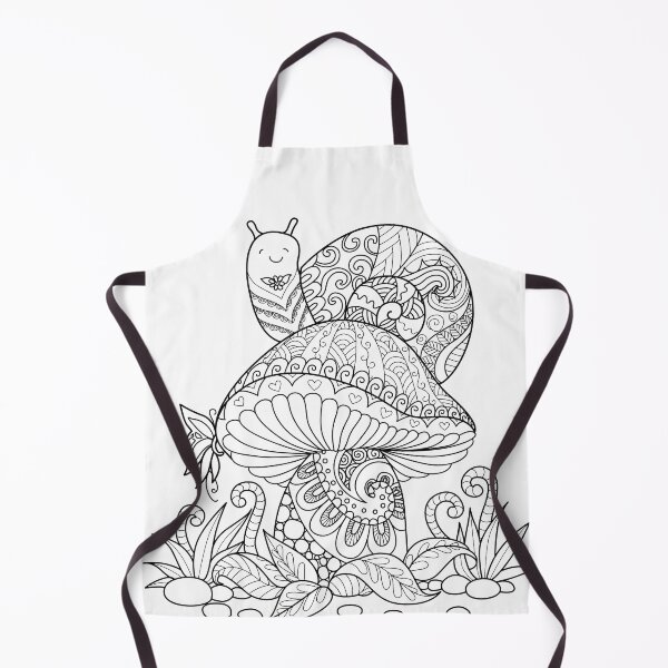 Item preview, Snail on Mushroom Zen tangle mollusks snail lover slug cute snails cottage core I love snails designed and sold by madeulaugh.