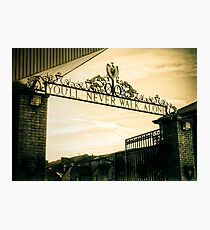 Golden Shankly Gates Photographic Print