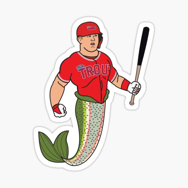 mike trout stretch Sticker for Sale by santuydsgn