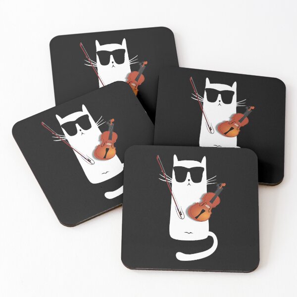 Item preview, Cat Wearing Sunglasses Playing Violin designed and sold by ibarrbeat.