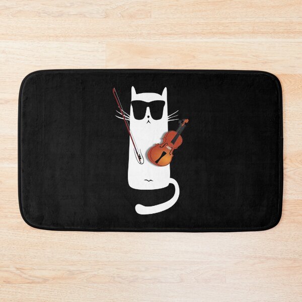 Item preview, Cat Wearing Sunglasses Playing Violin designed and sold by ibarrbeat.
