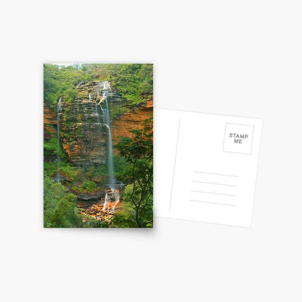 Wentworth Falls .. the first drop Postcard
