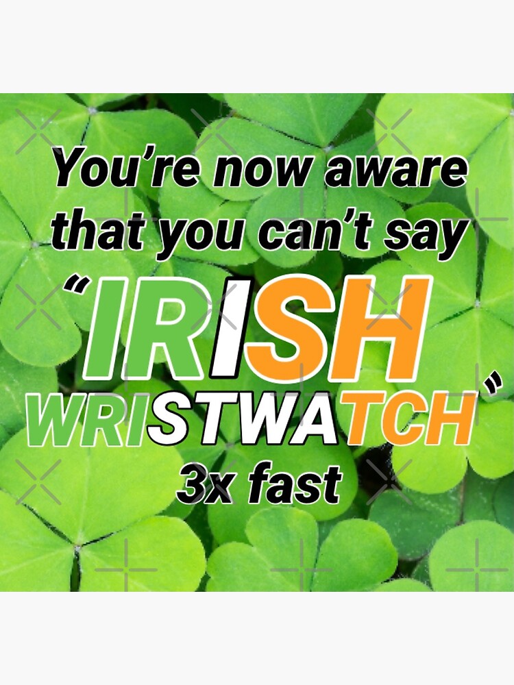 "Irish Wristwatch" Sticker by Ourhappyplaces Redbubble