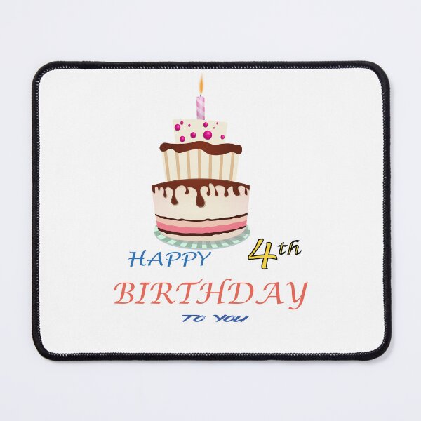 Item preview, 4th Birthday Celebration - happy 4th Birthday Sticker designed and sold by TheArttStore.