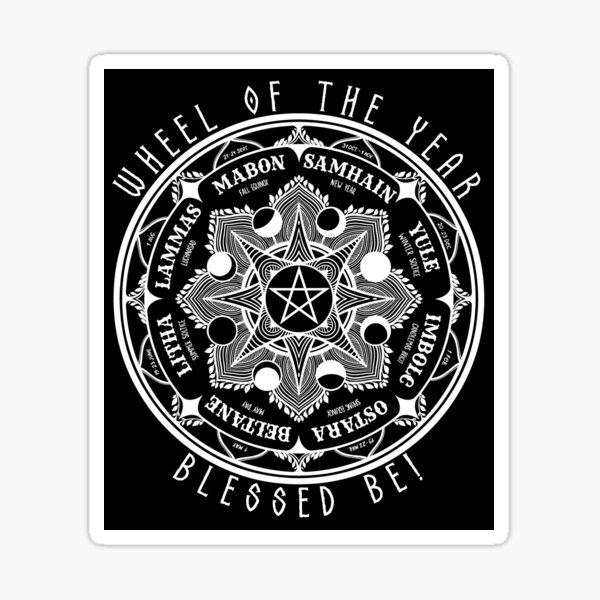 Item preview, Wiccan Wheel of the Year, Witchcraft, Paganism  Ritual Circle Pagan Design designed and sold by Proverbial Wisdom Design.
