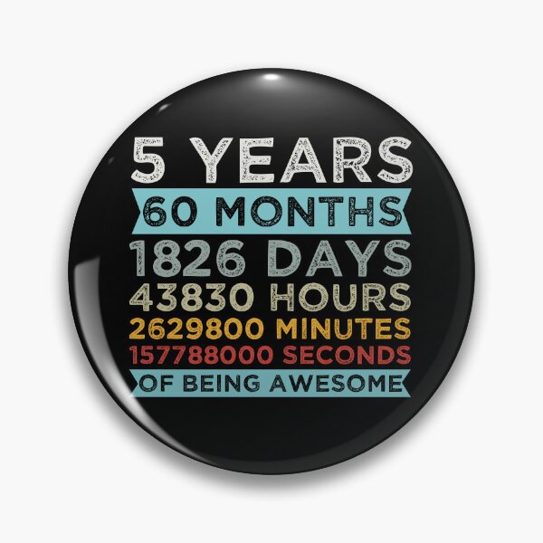 Item preview, Cute Kids 5th Birthday 5 Years Old Vintage Retro 60 Months Boys And Girls designed and sold by pedrored369.