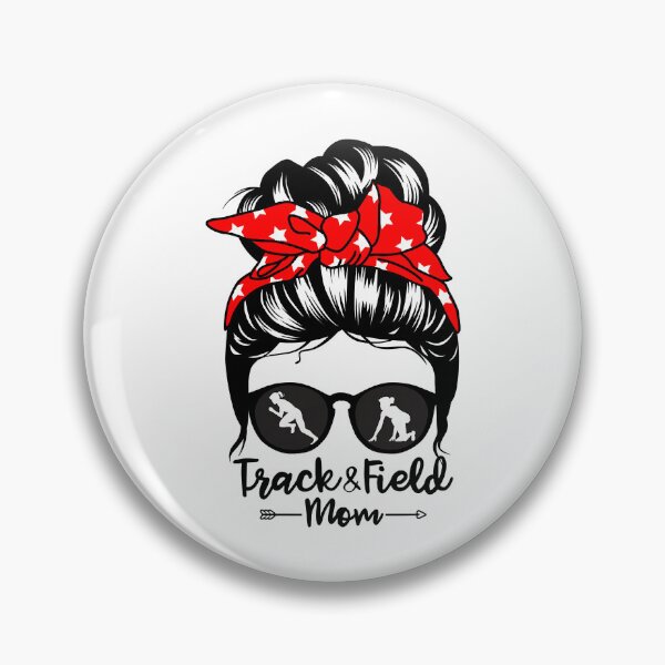 Item preview, Track And Field Mom Messy Bun Hair Funny Runner Athlete designed and sold by tamara-art.