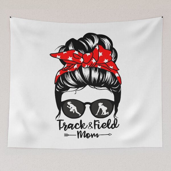 Item preview, Track And Field Mom Messy Bun Hair Funny Runner Athlete designed and sold by tamara-art.