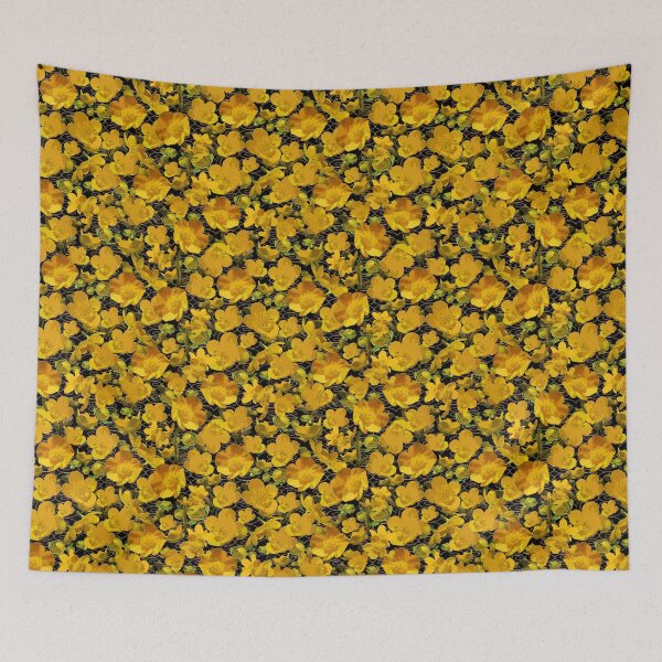 Item preview, Buttercups on Black Repeat 5748 designed and sold by Art in My Loft.