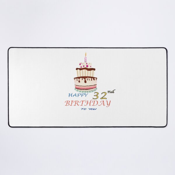 Item preview, 32nd Birthday Celebration - happy 32nd Birthday Sticker designed and sold by TheArttStore.