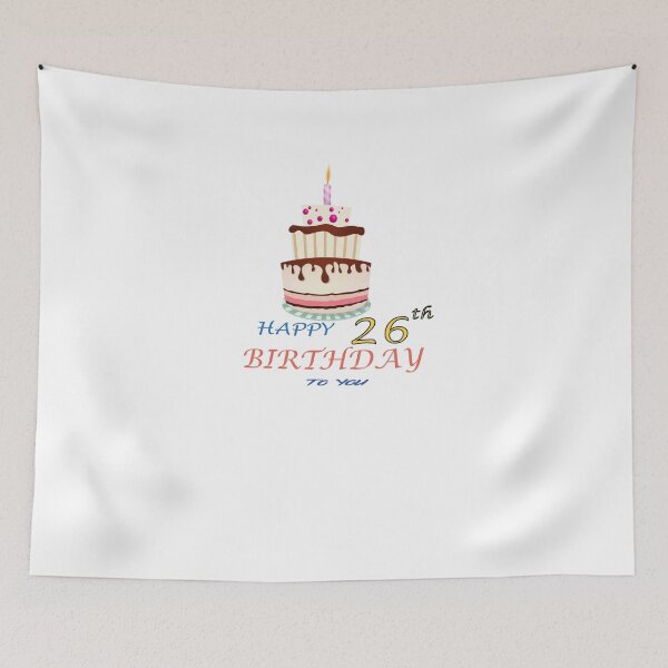 Item preview, 26th Birthday Celebration - happy 26th Birthday Sticker designed and sold by TheArttStore.