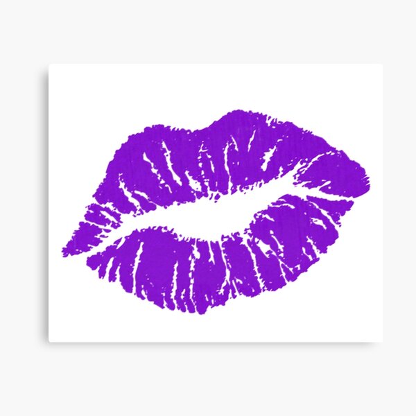 Purple lips Canvas Print