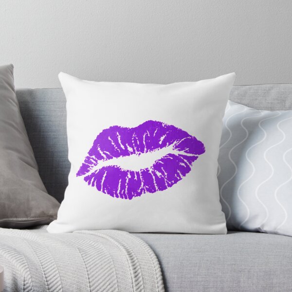 Lèvres pourpres Coussin