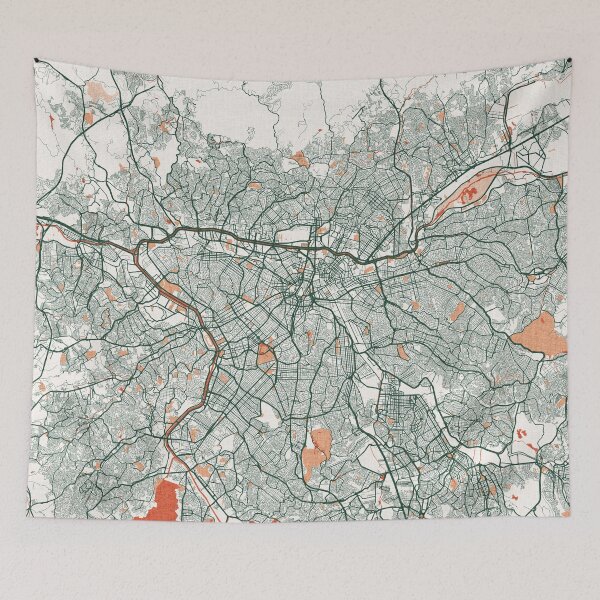 Item preview, Sao Paulo City Map of Brazil - Bohemian designed and sold by deMAP.