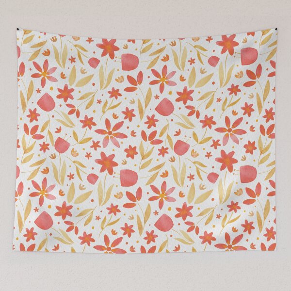 Item preview, Red Pink Pastels - Indigo Orange - Sweet Meadow designed and sold by Eva Camacho-Sanchez.