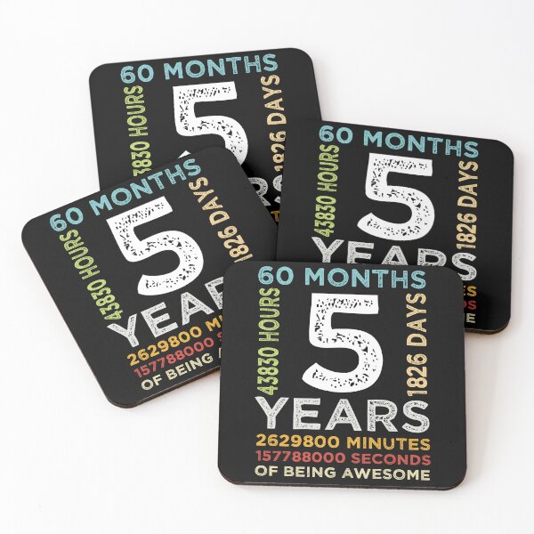 Item preview, Funny Kids 5th Birthday 5 Years Old Vintage Retro 60 Months Boys And Girls designed and sold by pedrored369.