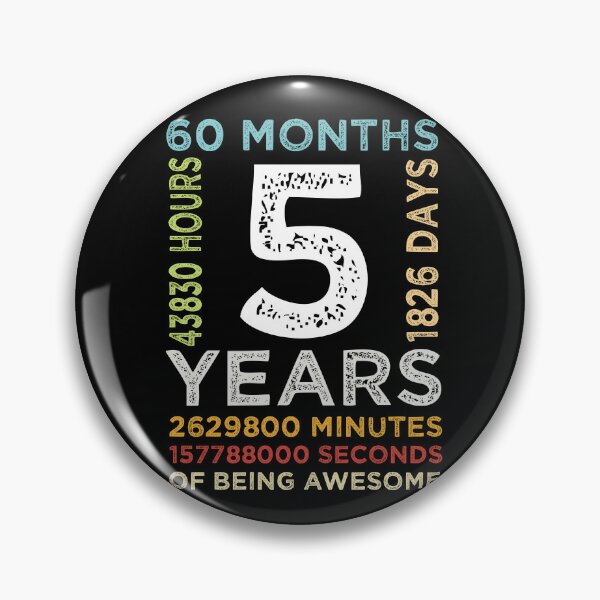 Item preview, Funny Kids 5th Birthday 5 Years Old Vintage Retro 60 Months Boys And Girls designed and sold by pedrored369.