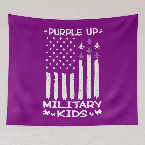 Item preview, Purple up for military kids Usa American Flag Veteran designed and sold by Tatus Brinal.
