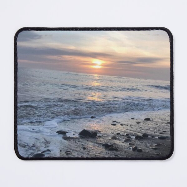 Item preview, Cute Sunset on Pebbly Rocky Beach with Waves - Yorkshire Coast Line- WildSwimming designed and sold by WildSwimming.