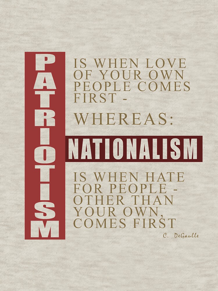"Patriotism vs Nationalism" Pullover Hoodie by bluehair