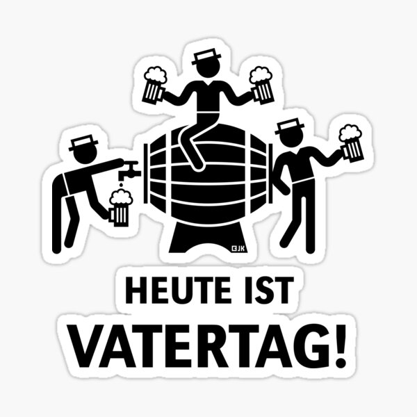 "Today is Father's Day! (Beer / Beer Keg / Black)" Sticker for Sale by