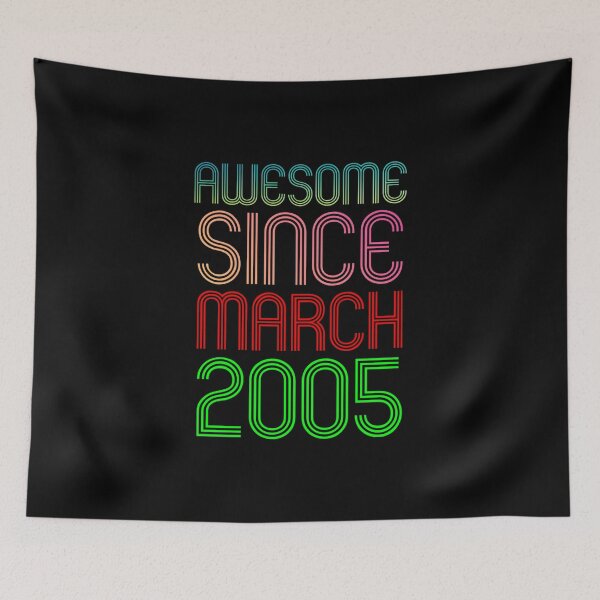 Item preview, Awesome Since March 2005 Vintage 17 Th Birthday designed and sold by medbouk1.
