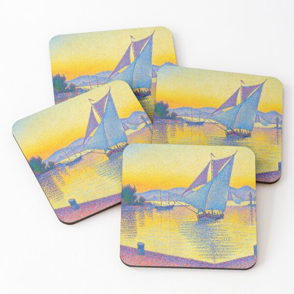 Item preview, HD PAUL SIGNAC - Le Port au soleil couchant, Opus 236 (Saint-Tropez) 1892 designed and sold by Go Logo Designs.