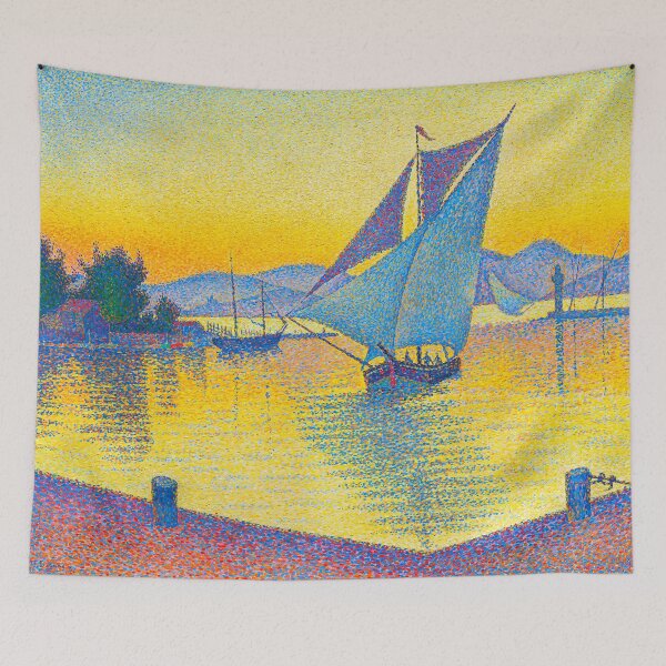 Item preview, HD PAUL SIGNAC - Le Port au soleil couchant, Opus 236 (Saint-Tropez) 1892 designed and sold by Go Logo Designs.