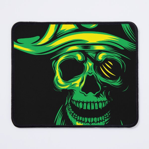 Item preview, green pirate skull mens t shirts designed and sold by designsmaster99.