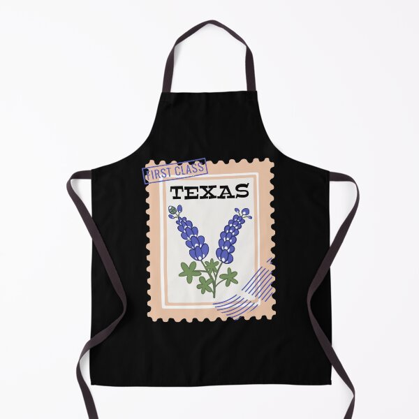 Texas Bluebonnet Postage Stamp Apron