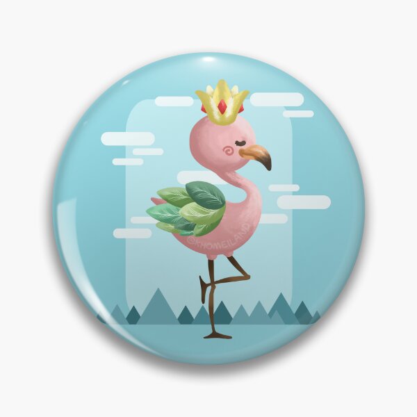 Item preview, Flamingo with Greeny Leaf Wing designed and sold by Khotekmei.