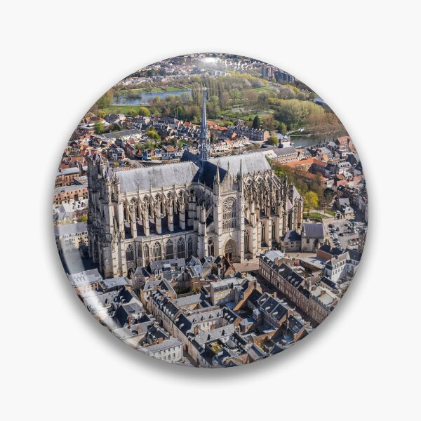 Item preview, Amiens Cathedral France and Town Centre Rooftops Aerial View Gift designed and sold by skyfilming.