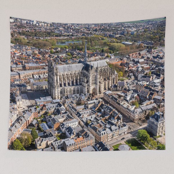 Item preview, Amiens Cathedral France and Town Centre Rooftops Aerial View Gift designed and sold by skyfilming.