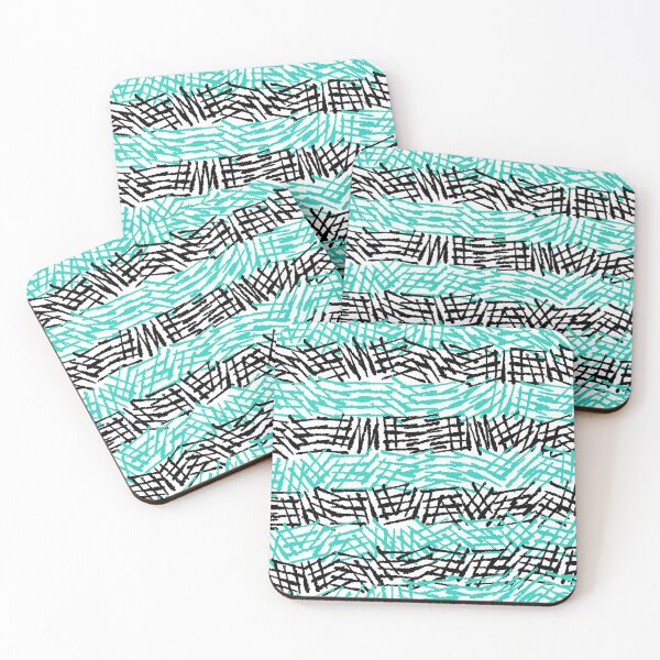 Item preview, Teal and Black Crosshatch Pattern designed and sold by emmilowski.