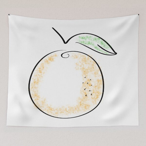 Item preview, Orange Line Art - Minimalist with splashes of color designed and sold by Zcared.