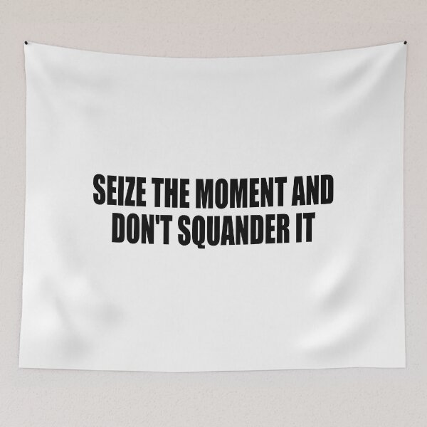 Item preview, seize the moment and don't squander it designed and sold by Colorfulandfun.