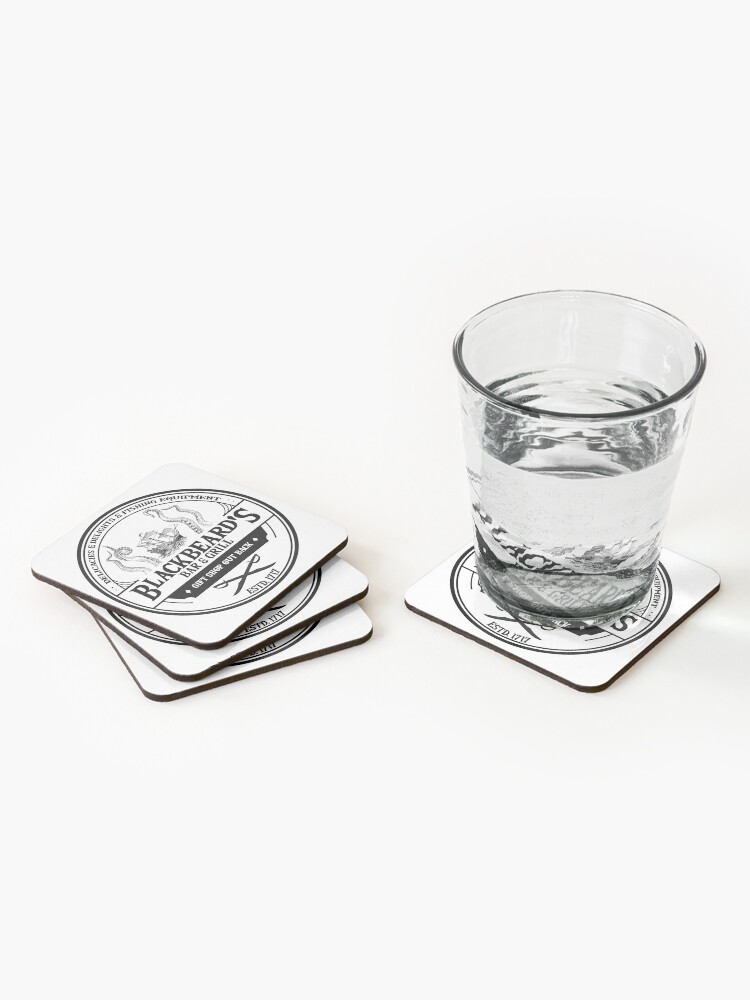 Alternate view of Blackbeard's Bar and Grill Coasters (Set of 4)