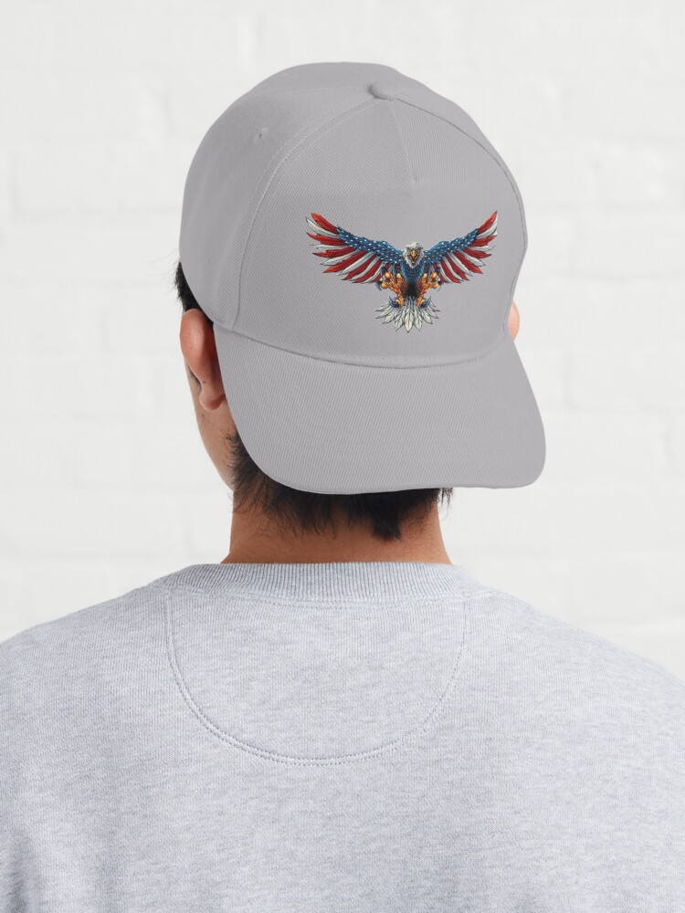 Thumbnail 4 of 7, Cap, USA flag designed Eagle  designed and sold by JiggsFashion.