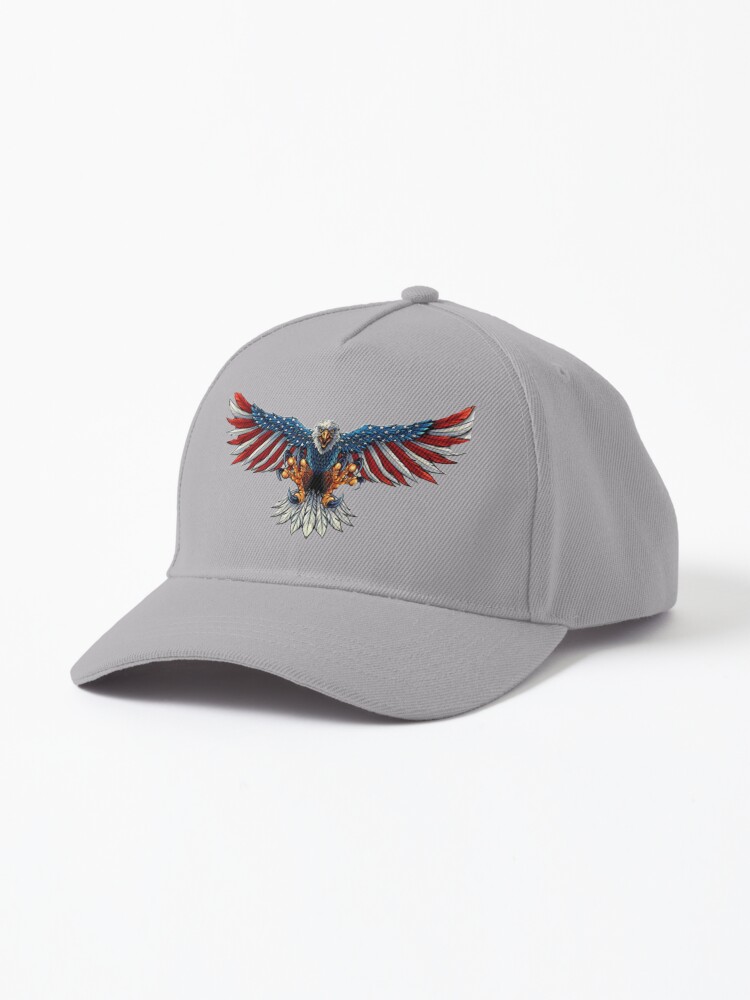 Thumbnail 1 of 7, Cap, USA flag designed Eagle  designed and sold by JiggsFashion.